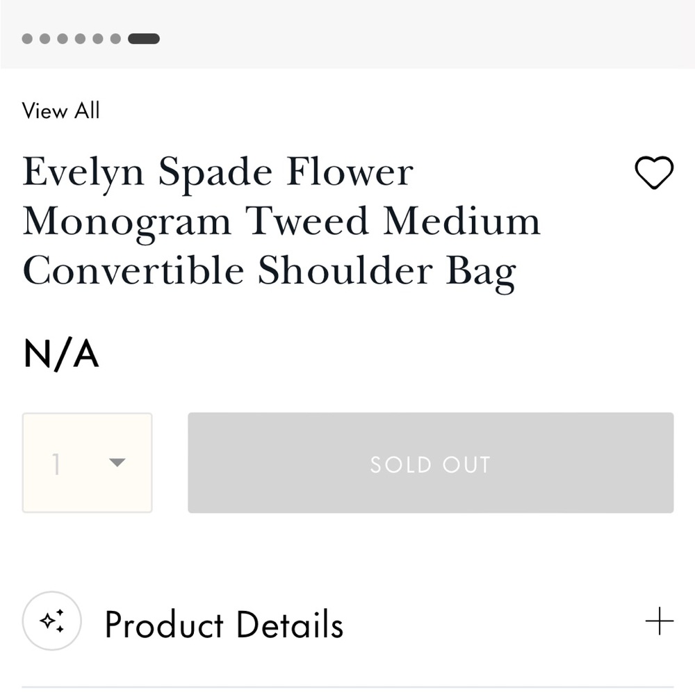 Kate Spade Tweed Evelyn Spade Flower Monogram Medium Convertible Shoulder Bag - Picture 11 of 14